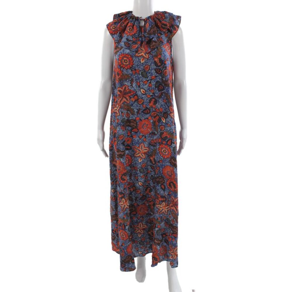 Ulla Johnson Unisex Floral Silk Midi Dress Sleeveless Button Size 2